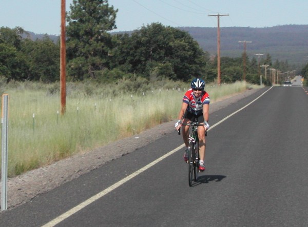 Karen, during the Race Across Oregon